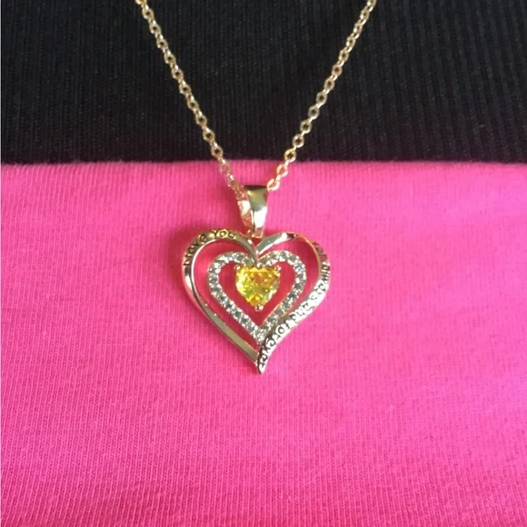 💖See New Listing💖 Redbee November Birthstone Heart Necklace New - Picture 3 of 16
